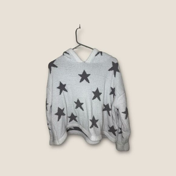 Revolve x Maronie Sweatshirt Oversized Lounge Star Fleece Gray and White Small - Picture 1 of 4